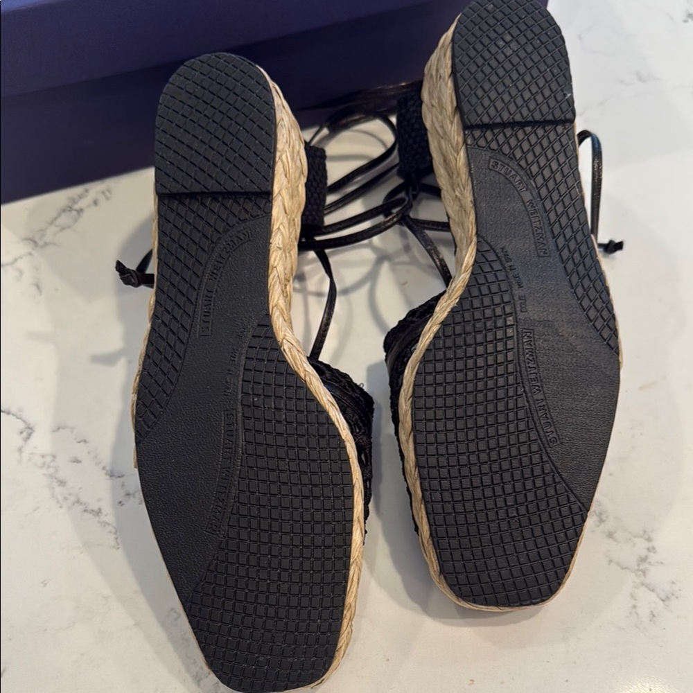 Stuart Weitzman Black Espadrille Flats - Picture 6 of 6